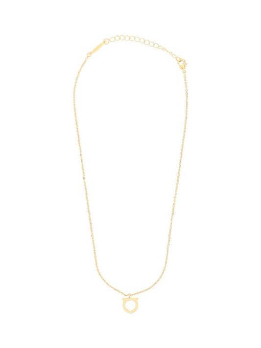 Gancini Large Necklace Brass & Gold - SALVATORE FERRAGAMO - BALAAN 2