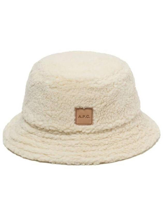 Mark Faux Shearling Bucket Hat Ecru - A.P.C. - BALAAN 1