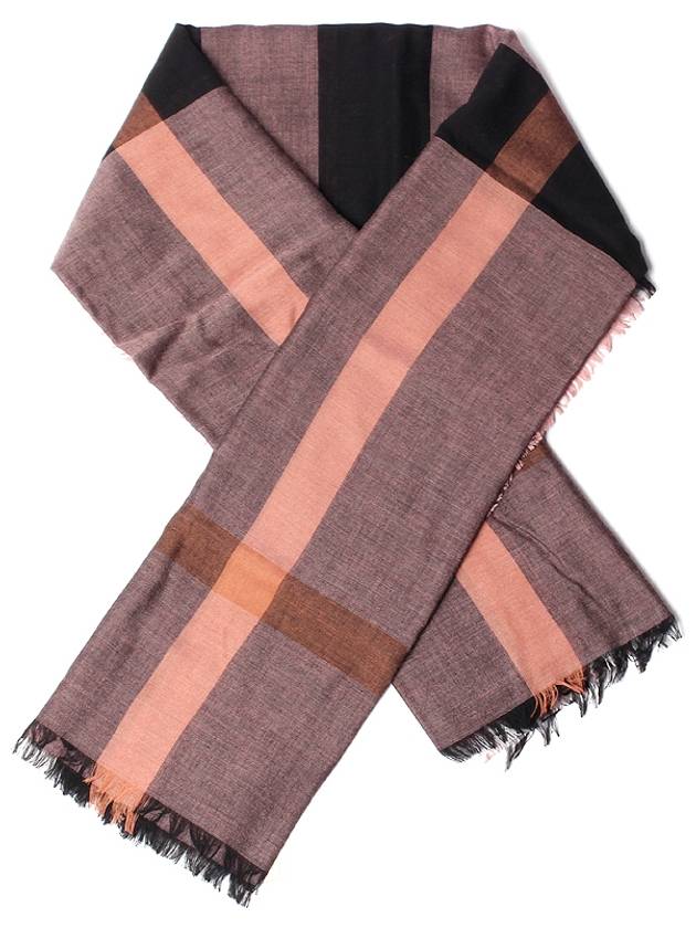 Mega Check Muffler Antique Rose - BURBERRY - BALAAN.