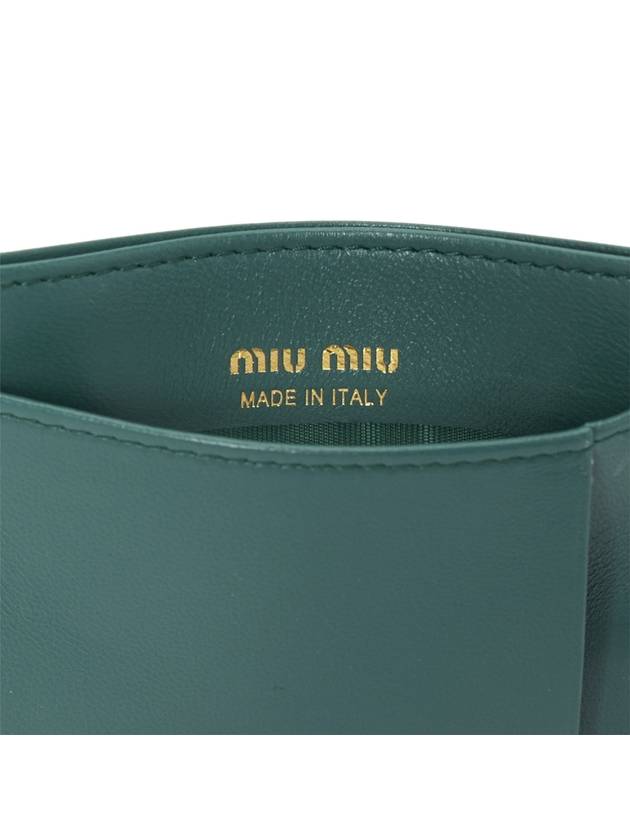 Materasse Nappa Leather Card Wallet Lagoon Blue - MIU MIU - BALAAN 7