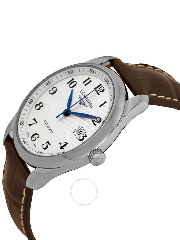 Master Automatic Leather Watch Silver - LONGINES - BALAAN 3