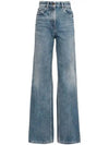 Logo 5 Pocket Denim Straight Jeans Sky Blue - PRADA - BALAAN 2