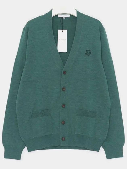 Bold Fox Head Patch Regular Cardigan Evergreen - MAISON KITSUNE - BALAAN 2