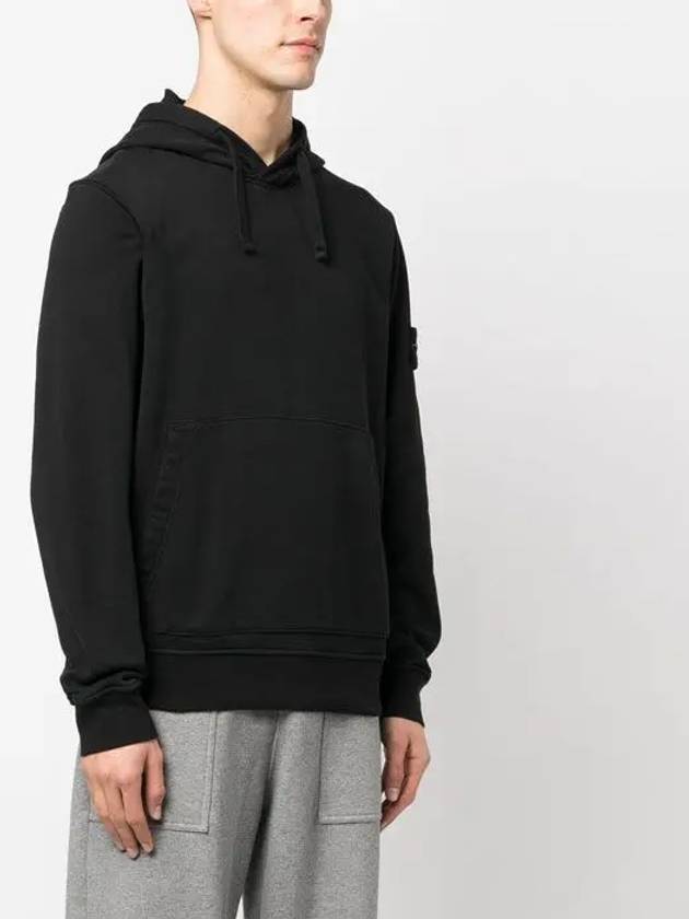 Wappen Patch Classic Fleece Hoodie Black - STONE ISLAND - BALAAN 5