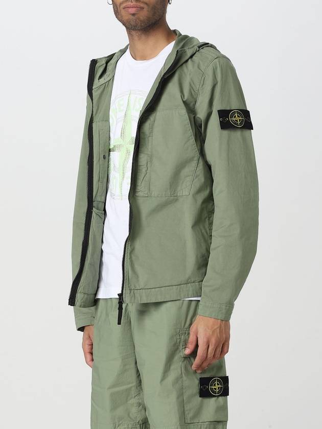 Men's Waffen Patch Supima Cotton Hooded Jacket Khaki - STONE ISLAND - BALAAN 8