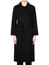 Women's Esturian Virgin Wool Single Coat Black - MAX MARA - BALAAN 2