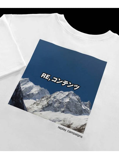 New Replay Campaign 1 2 Short Sleeve T-Shirt White Dark Blue - REPLAYCONTAINER - BALAAN 2