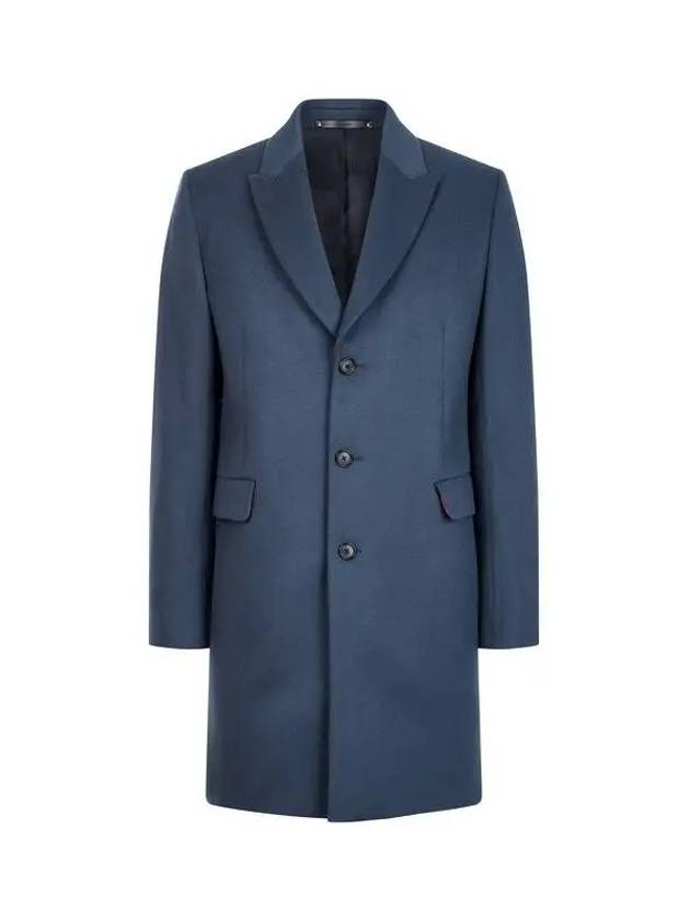 Peaked Lapel Cashmere Wool Coat Light Navy 271885 - PAUL SMITH - BALAAN 1