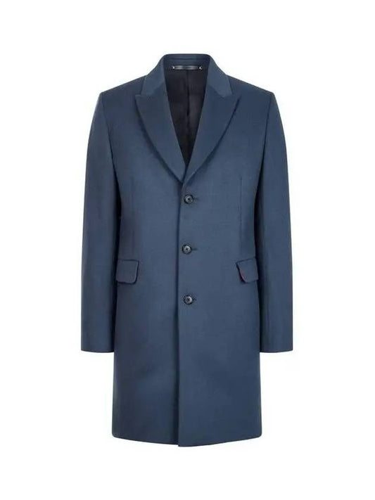 Peaked Lapel Cashmere Wool Coat Light Navy 271885 - PAUL SMITH - BALAAN 1