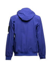 Wappen Patch Soft Shell Hooded Jacket Blue - STONE ISLAND - BALAAN 4