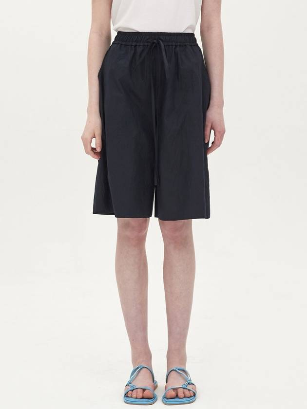 Crease Cotton String Shorts Navy - JUN BY JUN K - BALAAN 2