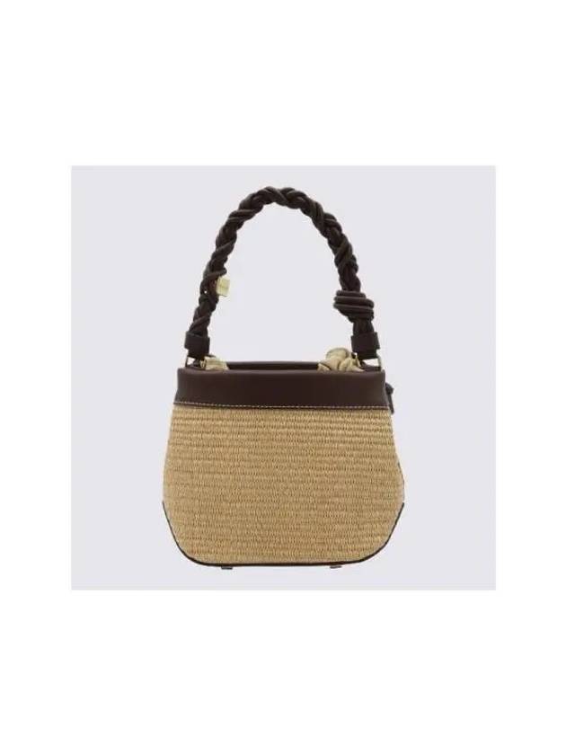 Nature Raffia Bucket Bag Beige - GANNI - BALAAN 3