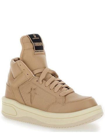 'Converse - Turbowpn' Beige Sneakers High Top In Leather Man - RICK OWENS - BALAAN 1