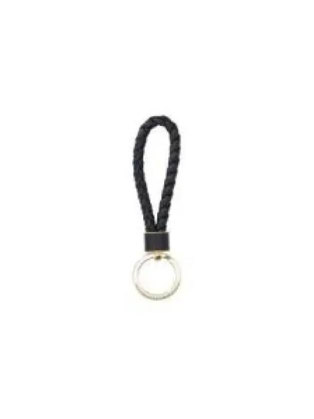 Intrecciato Lambskin Key Holder Black - BOTTEGA VENETA - BALAAN 2