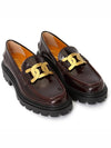 Women's Kate Metal Chain Leather Loafer Brown - TOD'S - BALAAN 4