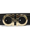 Gancini Reversible Adjustable Leather Belt Black - SALVATORE FERRAGAMO - BALAAN 2