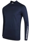 Men's Aello Print Soft Compression Golf High Neck Base Layer Navy - J.LINDEBERG - BALAAN 5