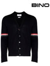 Stripe Armband Merino Wool Cardigan Navy - THOM BROWNE - BALAAN 2