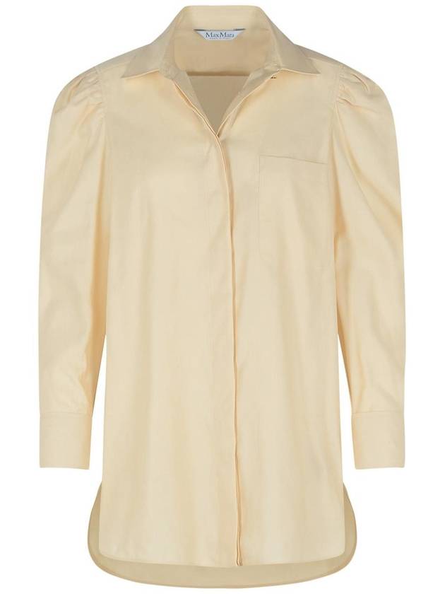 Max Mara 'Faraday' Cream Cotton Shirt - MAX MARA - BALAAN 1