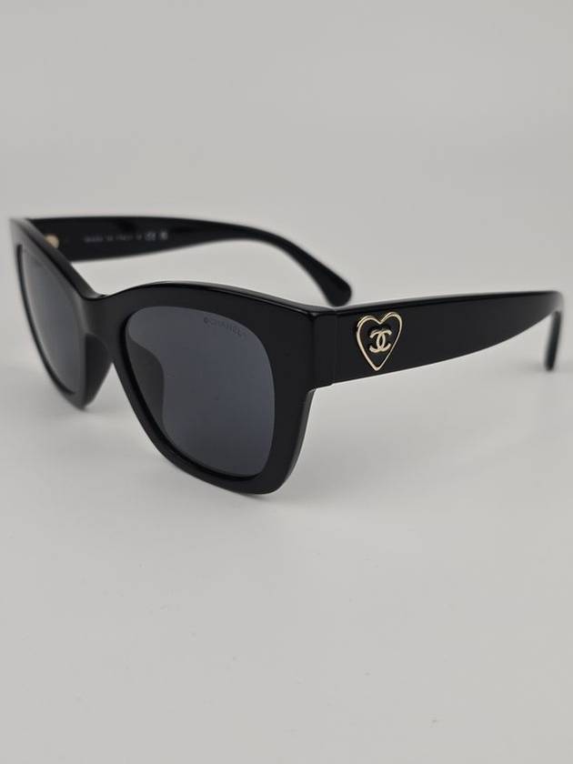 Eyewear Heart Logo Square Sunglasses Black - CHANEL - BALAAN 6