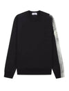 Washing Wappen Arm Logo Round Sweatshirt Black - STONE ISLAND - BALAAN 1