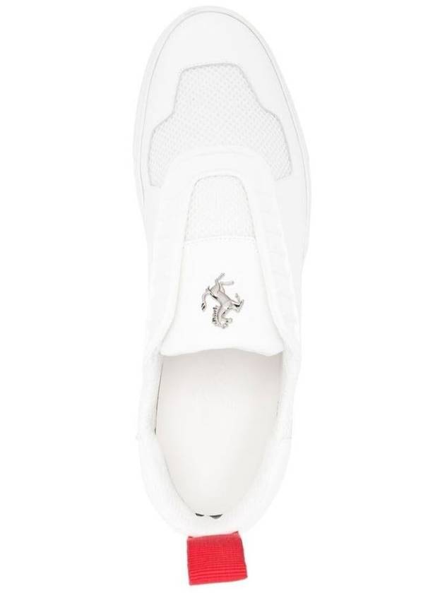 White Sneakers With Riding Horse On Tongue In Leather Man Ferrari - FERRARI - BALAAN 4