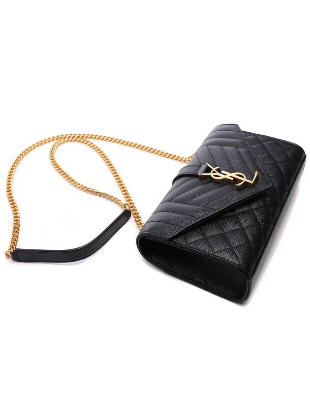 Envelope Mix Matelasse Small Cross Bag Black - SAINT LAURENT - BALAAN 6