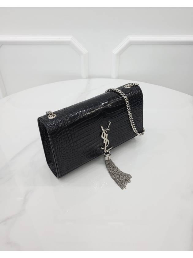 Crocodile Kate Medium Chain Tassel Bag - SAINT LAURENT - BALAAN 3