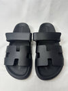 Chypre Calfskin Sandals Black - HERMES - BALAAN 3