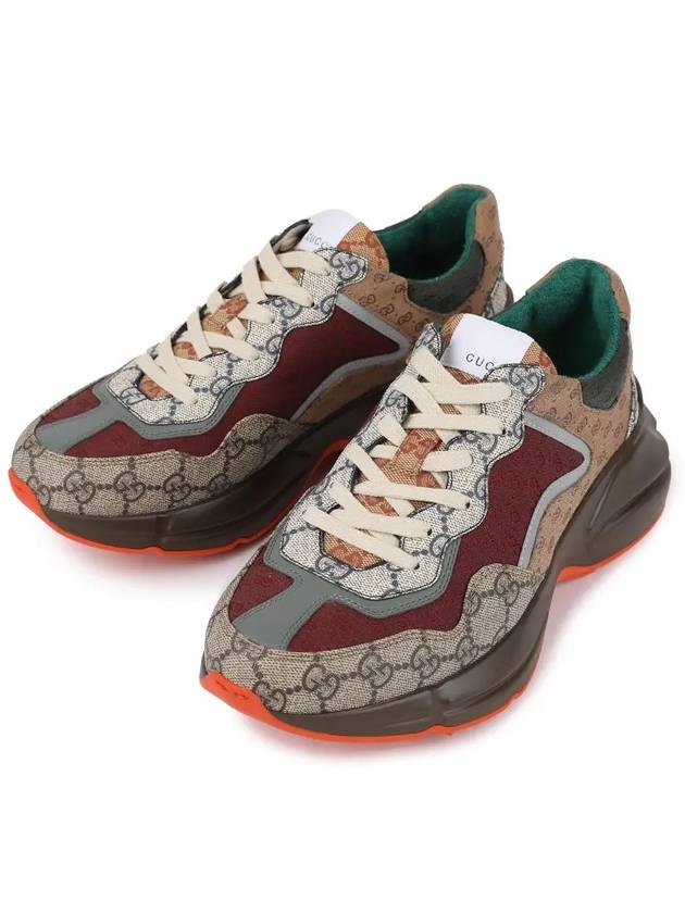 GG Rhyton low-top sneakers brick red - GUCCI - BALAAN 2