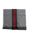 Web GG Two-Tone Muffler Grey - GUCCI - BALAAN 2