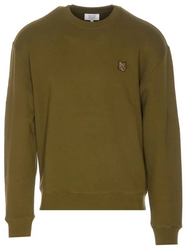 Bold Fox Head Cotton Sweatshirt Green - MAISON KITSUNE - BALAAN 2