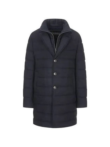 Herno Men s Hidden Zipper Padded Coat Navy PI000906U33278 - HERNO - BALAAN 1