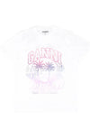 Logo Print Short Sleeve T-Shirt White - GANNI - BALAAN 3