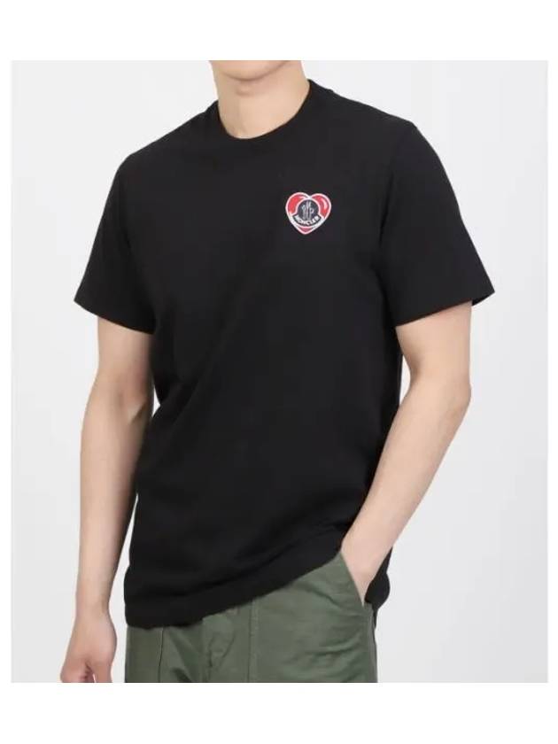 8C00041 8390T 999 Logo Patch Short Sleeve TShirt - MONCLER - BALAAN 1