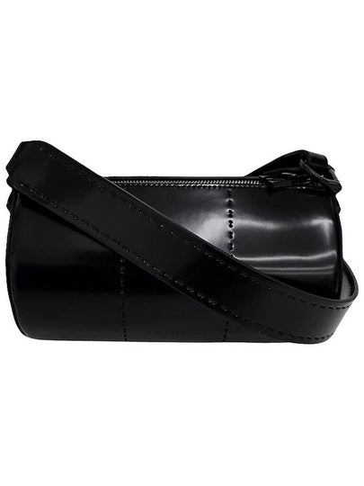 Logo Buckle Leather Shoulder Bag Black - MAX MARA - BALAAN 2