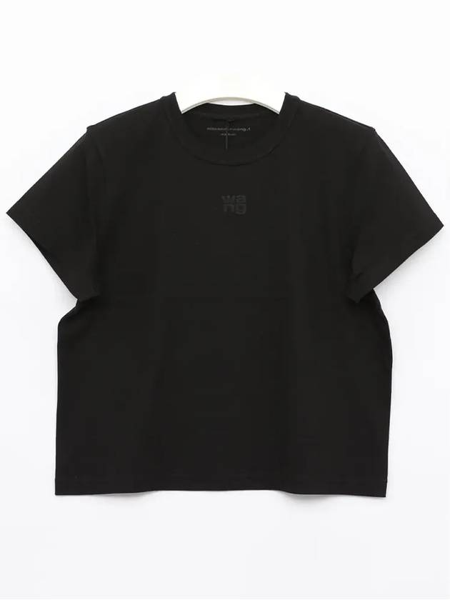 Rubber Rise Logo Short Sleeve T-Shirt Black - ALEXANDER WANG - BALAAN 3