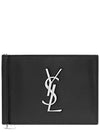 Monogram Money Clip Half Wallet Black - SAINT LAURENT - BALAAN 2