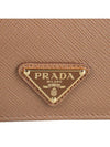 Gold Hardware Triangle Logo Saffiano Half Wallet Caramel - PRADA - BALAAN 7