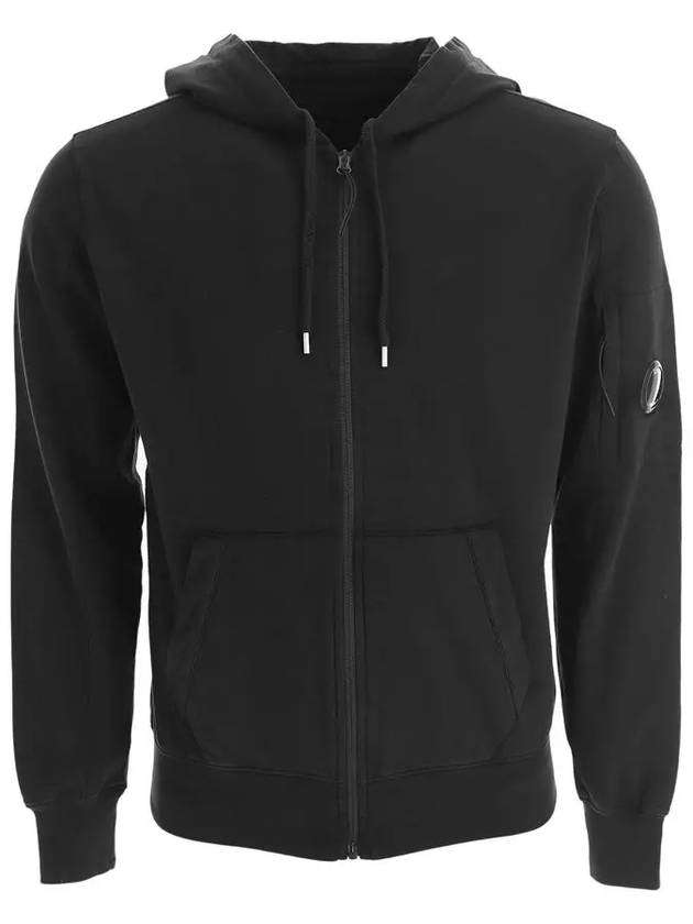 Light Fleece Hoodie Zip-Up Black - CP COMPANY - BALAAN 3