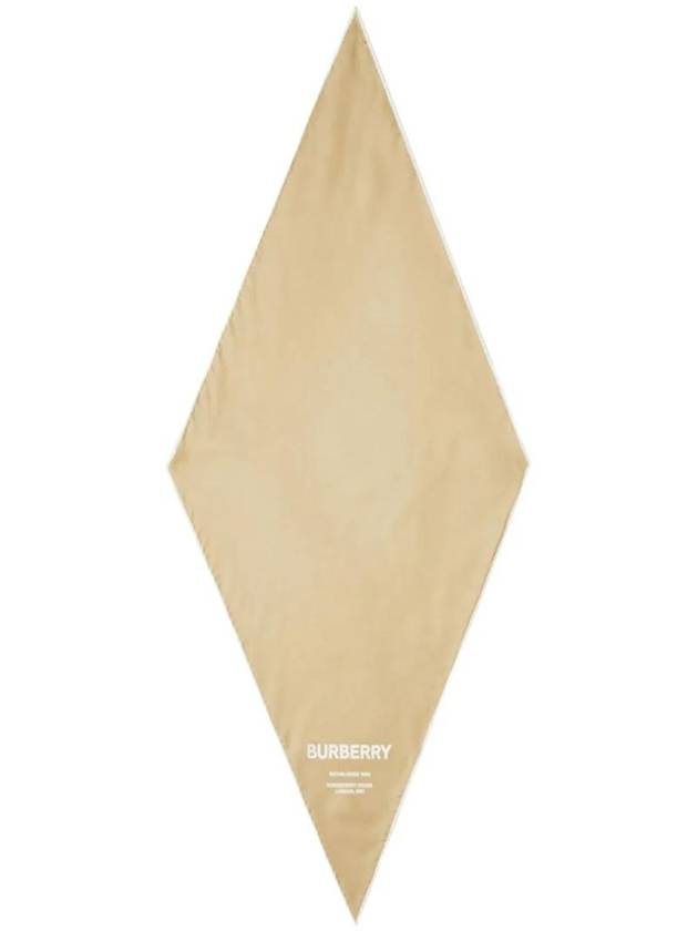 Horseferry Print Silk Diamond Shaped Scarf Archive Beige - BURBERRY - BALAAN 1