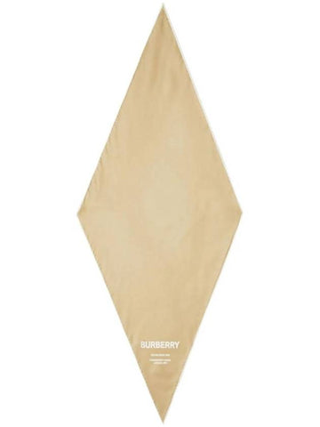 Horseferry Print Silk Diamond Shaped Scarf Archive Beige - BURBERRY - BALAAN 1