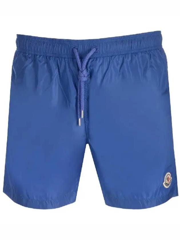 Logo patch swim shorts blue men’s pants 2C00005 53326 74K - MONCLER - BALAAN 1