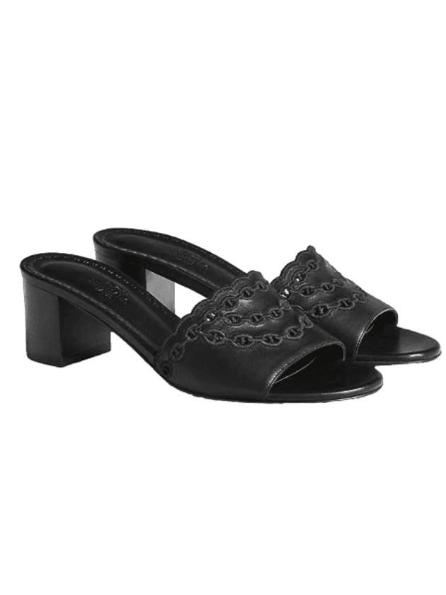 Gwladys 45 Sandals Black - HERMES - BALAAN 1