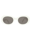 Eyewear Triomphe Logo Temple Sunglasses White - CELINE - BALAAN 1