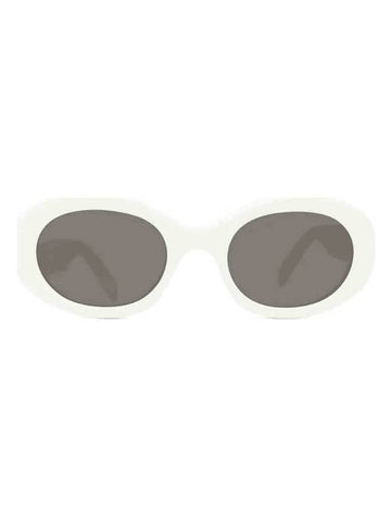 Eyewear Triomphe Logo Temple Sunglasses White - CELINE - BALAAN 1