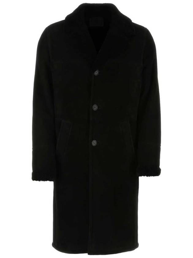 shearling single coat black - PRADA - BALAAN 2