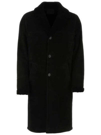 shearling single coat black - PRADA - BALAAN 2