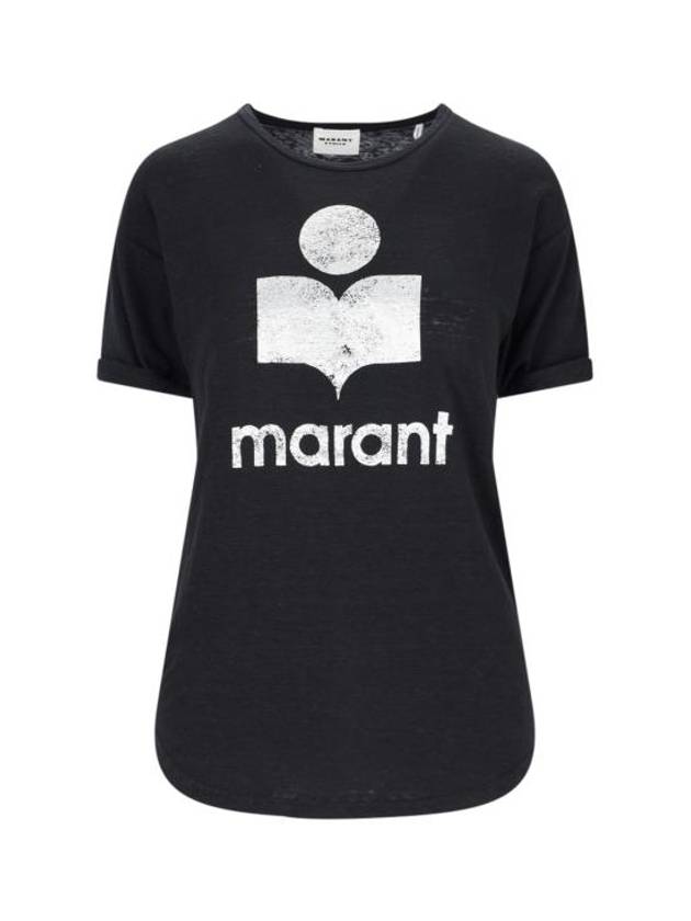 Short Sleeve T Shirt TS0004FA A1N10E 01BK Black - ISABEL MARANT - BALAAN 1