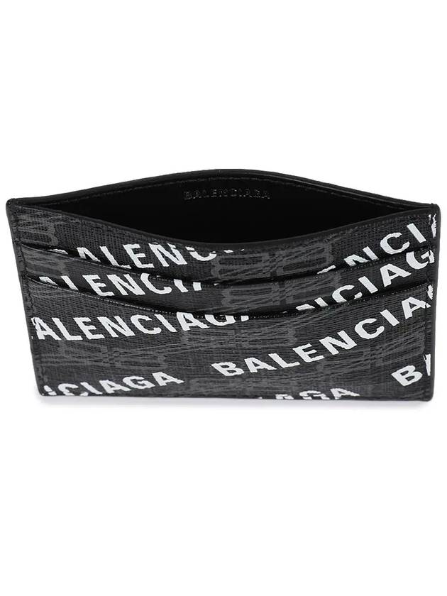 Monogram Pattern Card Wallet Black - BALENCIAGA - BALAAN 6